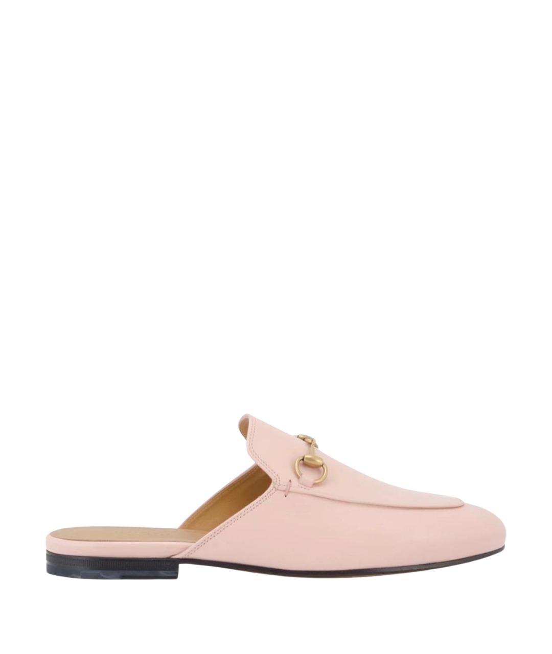 GUCCI Коралловые кожаные мюли, фото 1