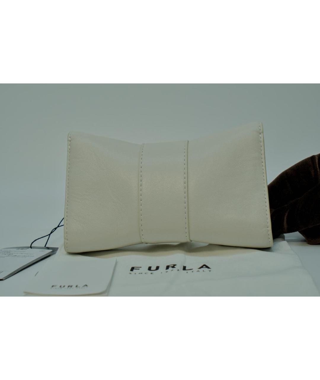FURLA Бежевая кожаная сумка через плечо, фото 4