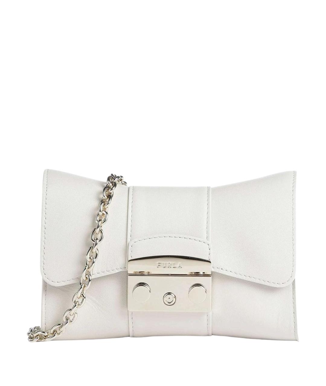 FURLA Бежевая кожаная сумка через плечо, фото 1