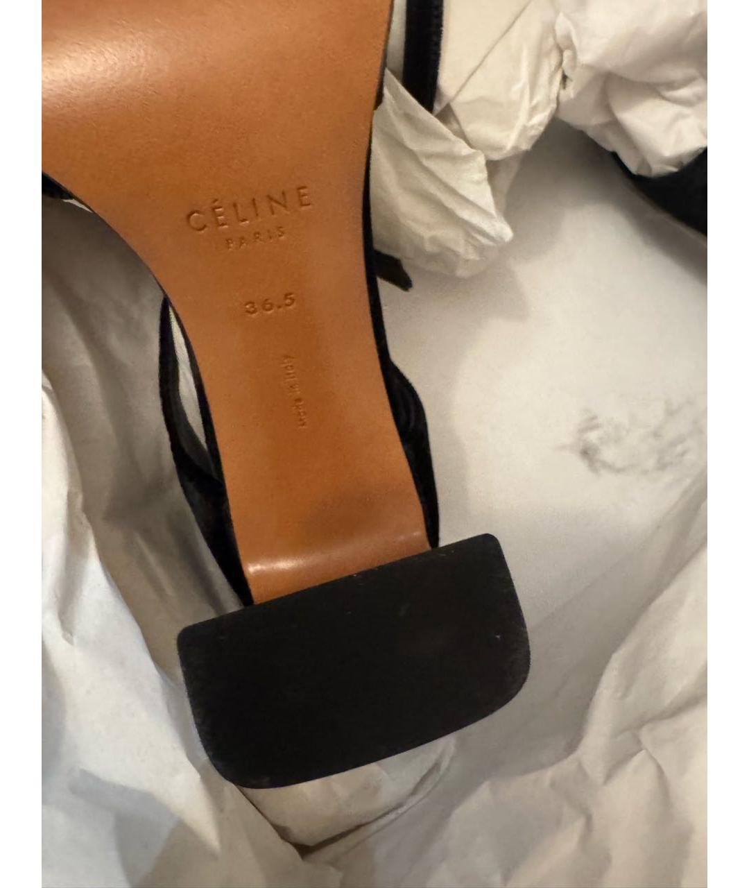 CELINE Черные кожаные туфли, фото 5