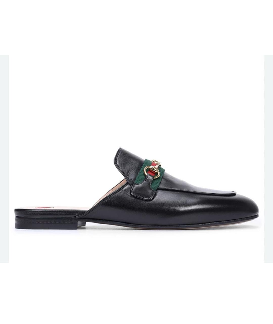 GUCCI Черные кожаные мюли, фото 7