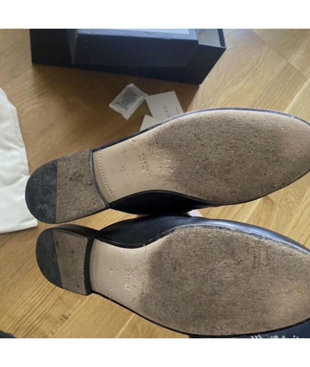 GUCCI Черные кожаные мюли, фото 4