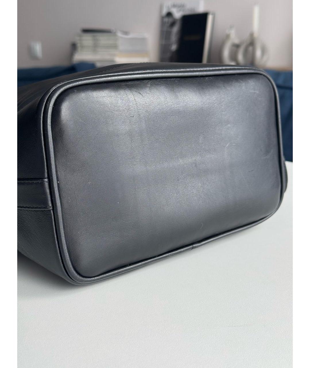 LOEWE Черная кожаная сумка тоут, фото 6