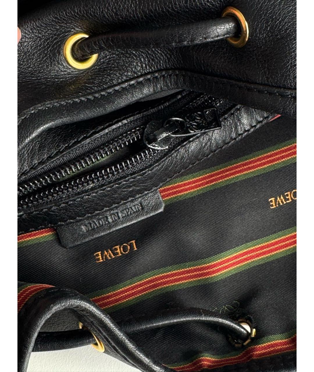 LOEWE Черная кожаная сумка тоут, фото 5