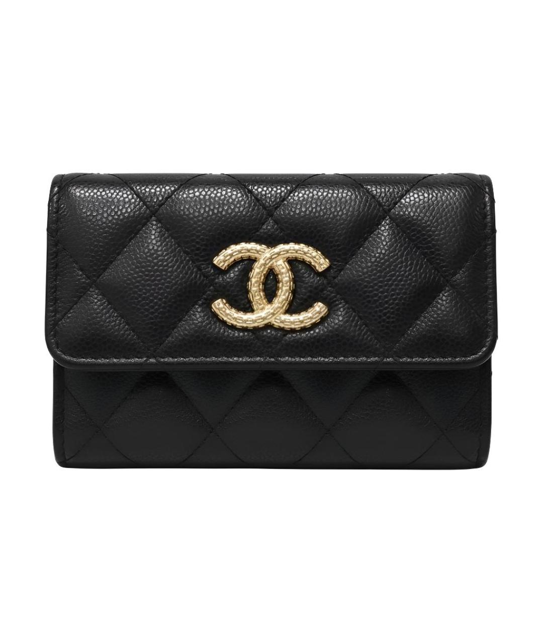 CHANEL Черный кожаный кардхолдер, фото 1