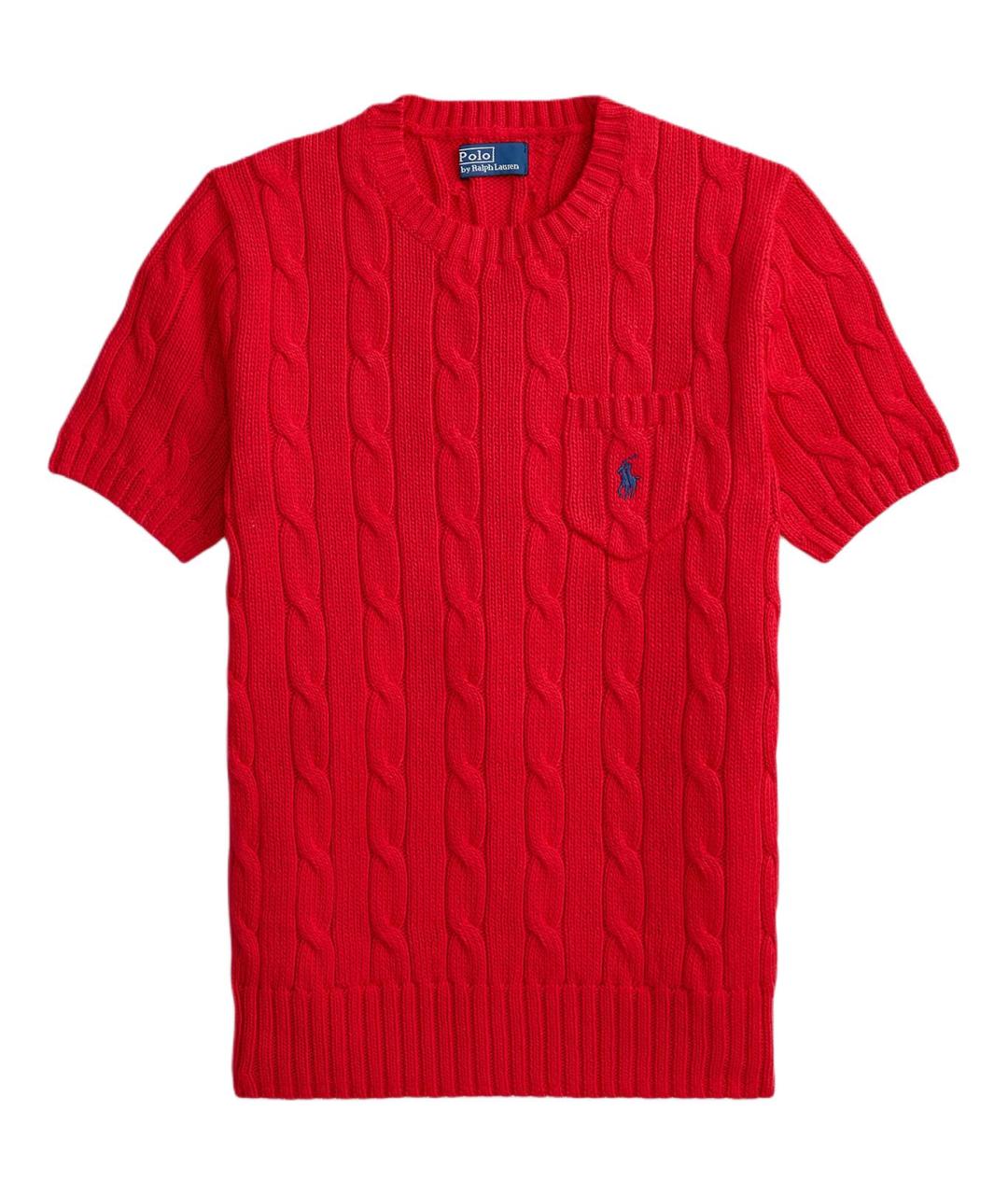 POLO RALPH LAUREN Красный хлопковый джемпер / свитер, фото 1