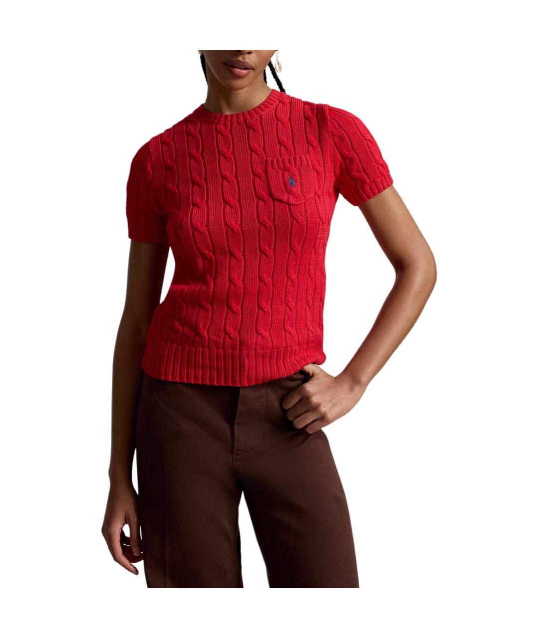 POLO RALPH LAUREN Красный хлопковый джемпер / свитер, фото 3