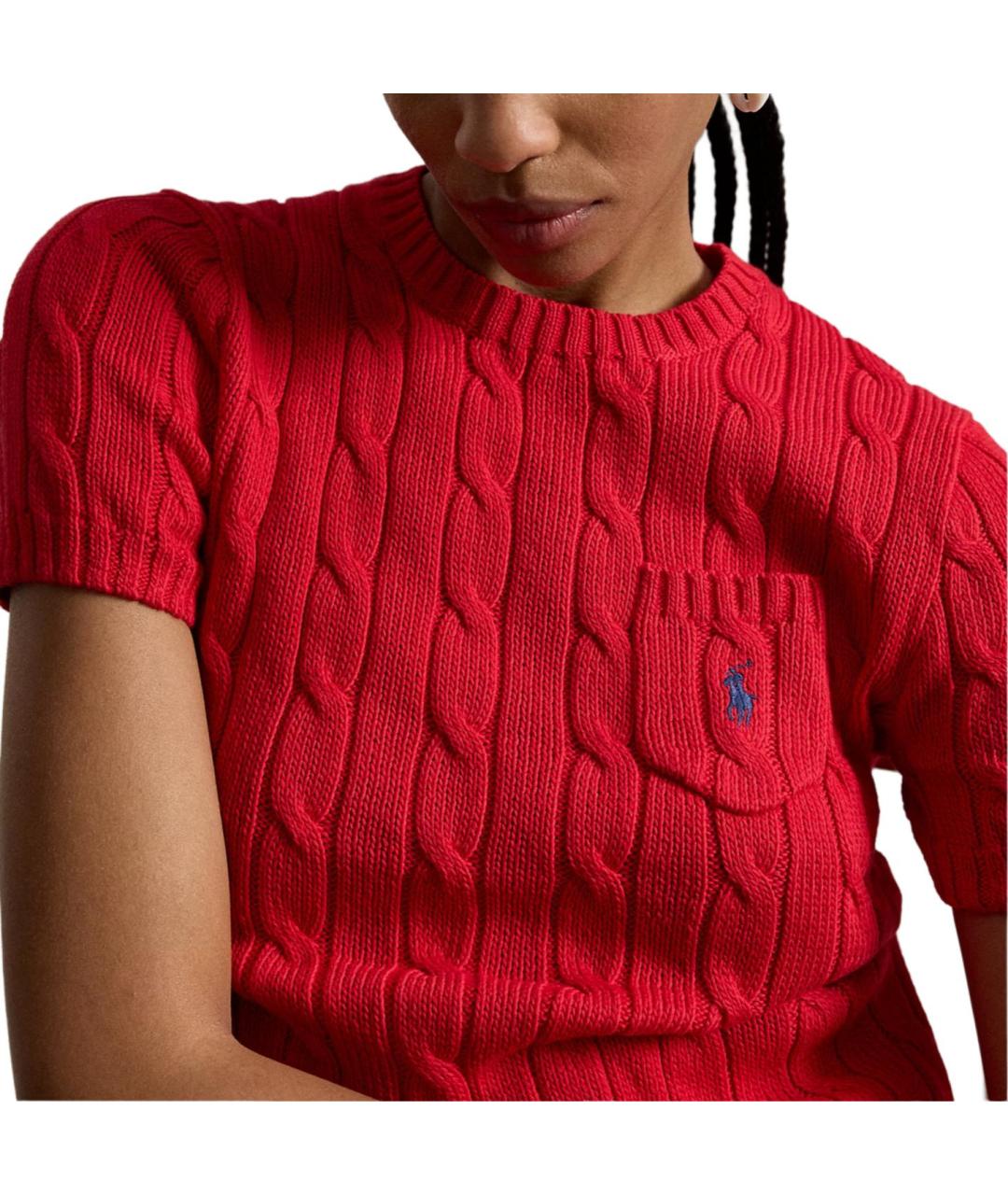 POLO RALPH LAUREN Красный хлопковый джемпер / свитер, фото 5