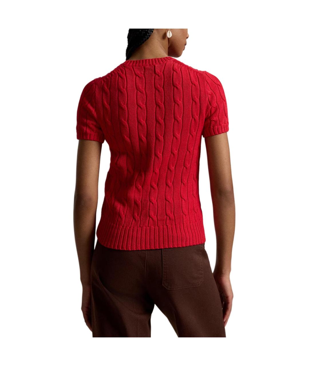 POLO RALPH LAUREN Красный хлопковый джемпер / свитер, фото 4