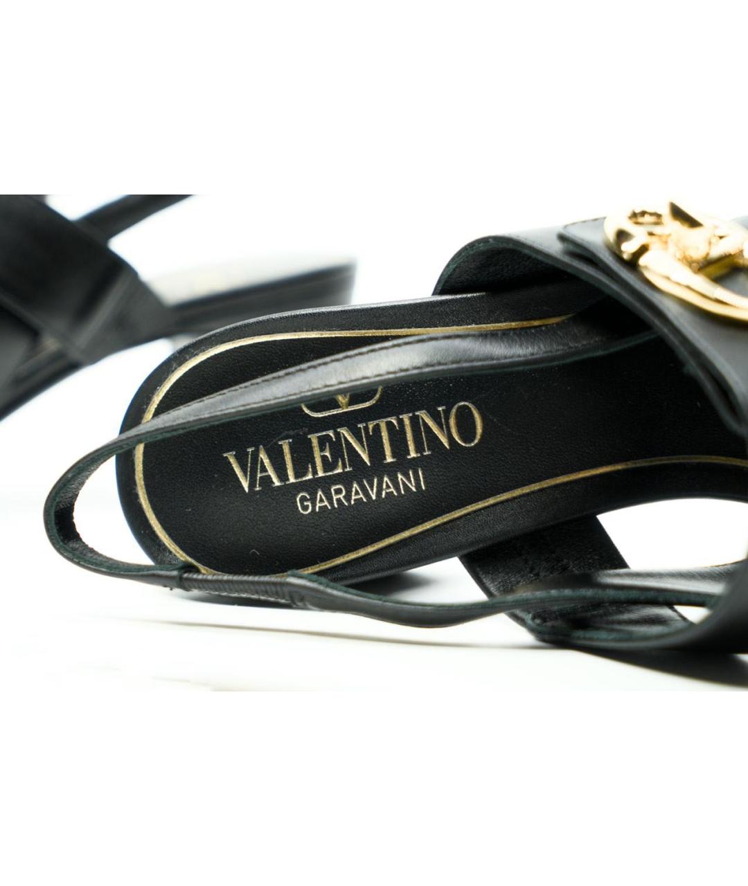VALENTINO Черные кожаные туфли, фото 5