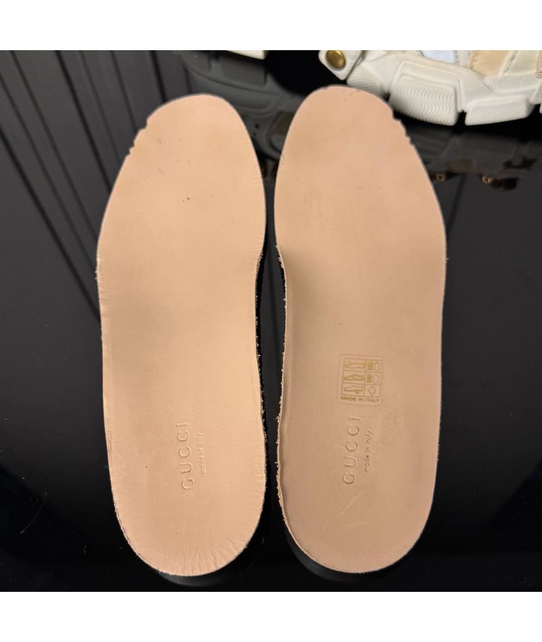 GUCCI Белые кожаные кроссовки, фото 6