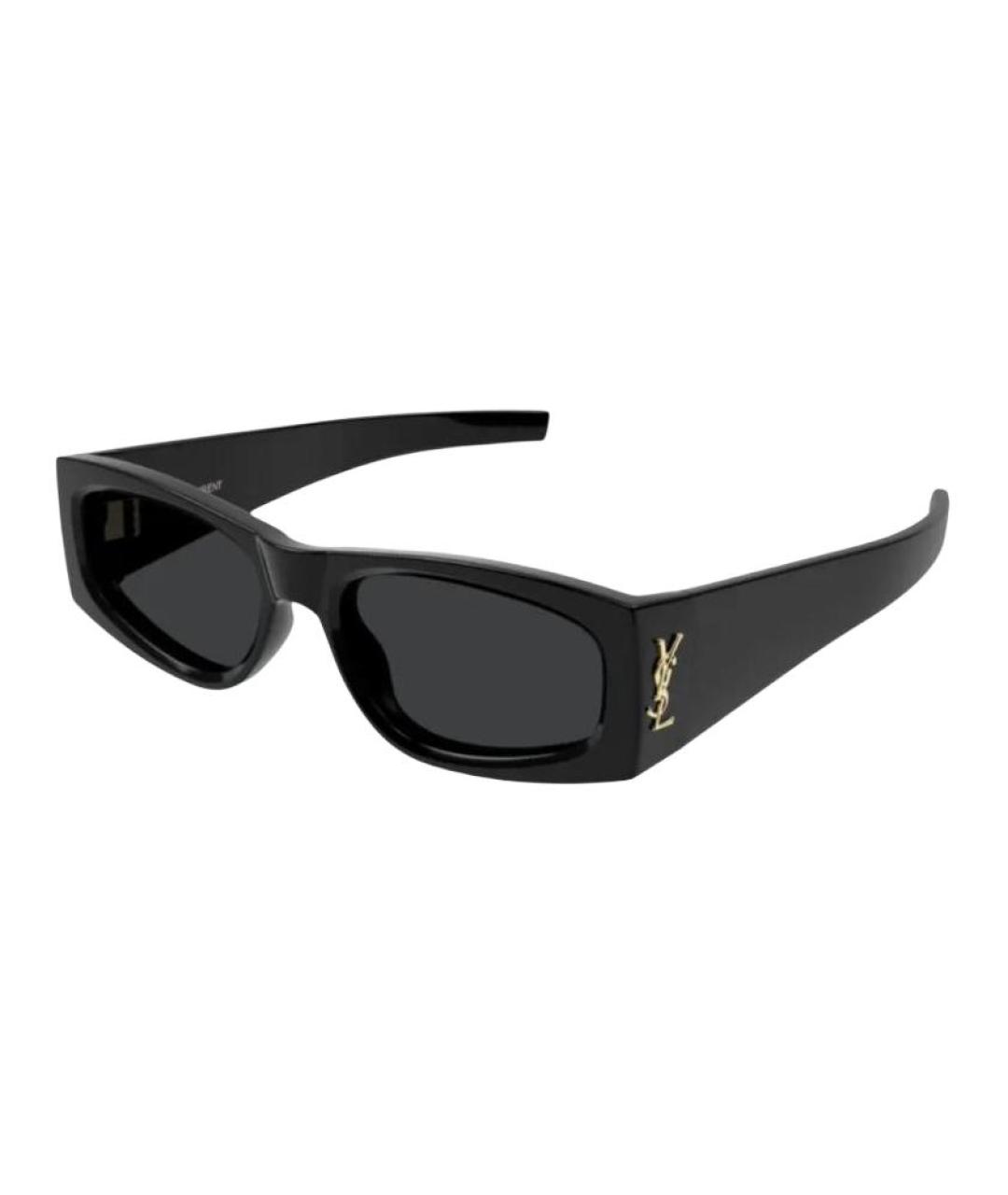 SAINT LAURENT Черные пластиковые солнцезащитные очки, фото 1