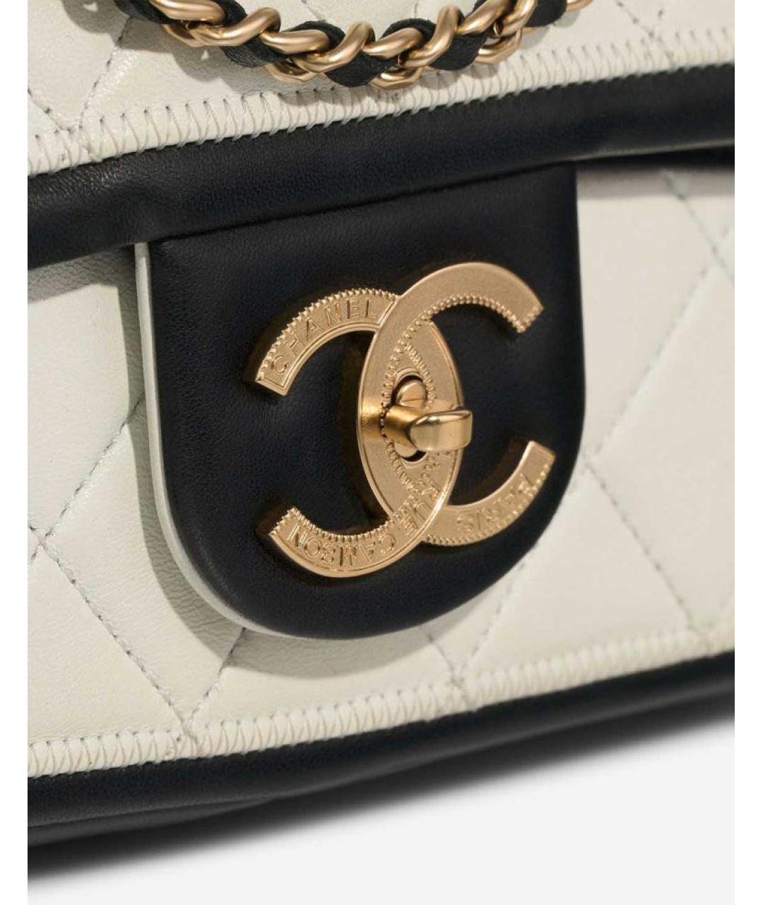 CHANEL Бежевая кожаная сумка через плечо, фото 7
