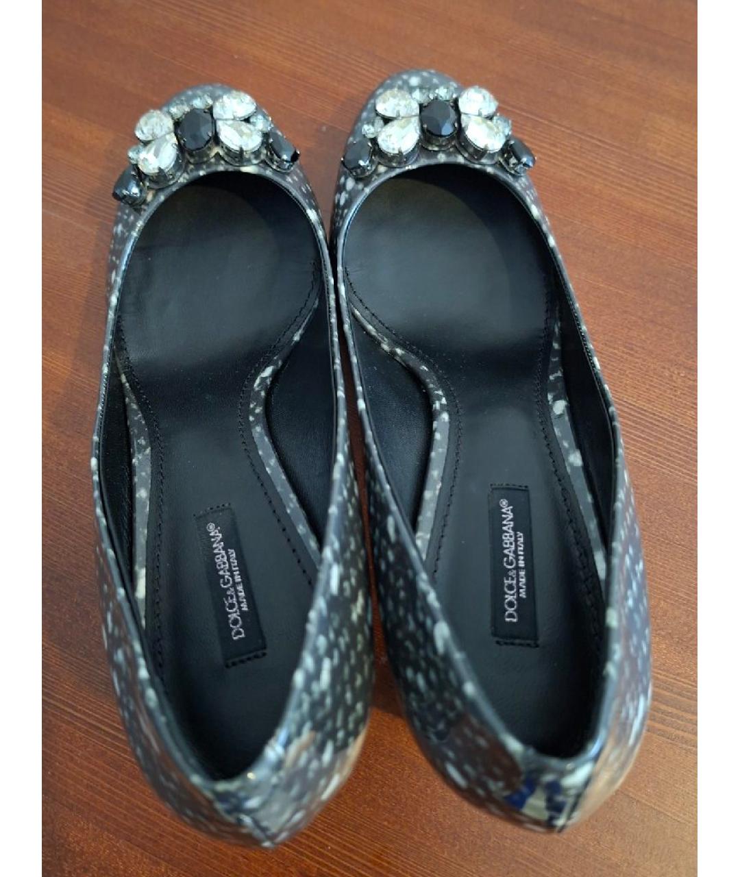DOLCE&GABBANA Мульти туфли из лакированной кожи, фото 3