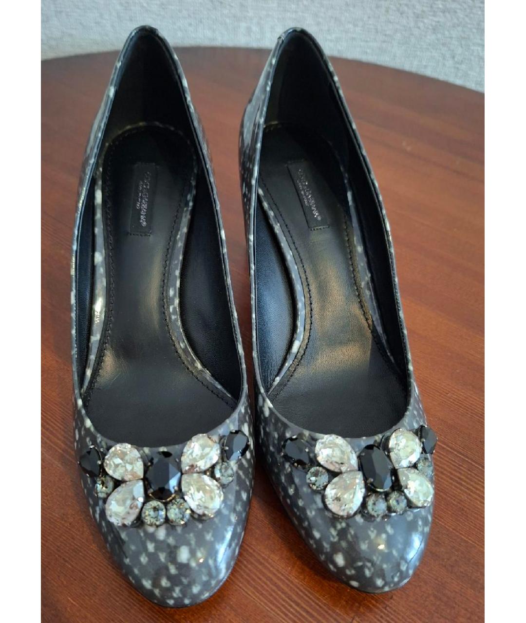 DOLCE&GABBANA Мульти туфли из лакированной кожи, фото 2