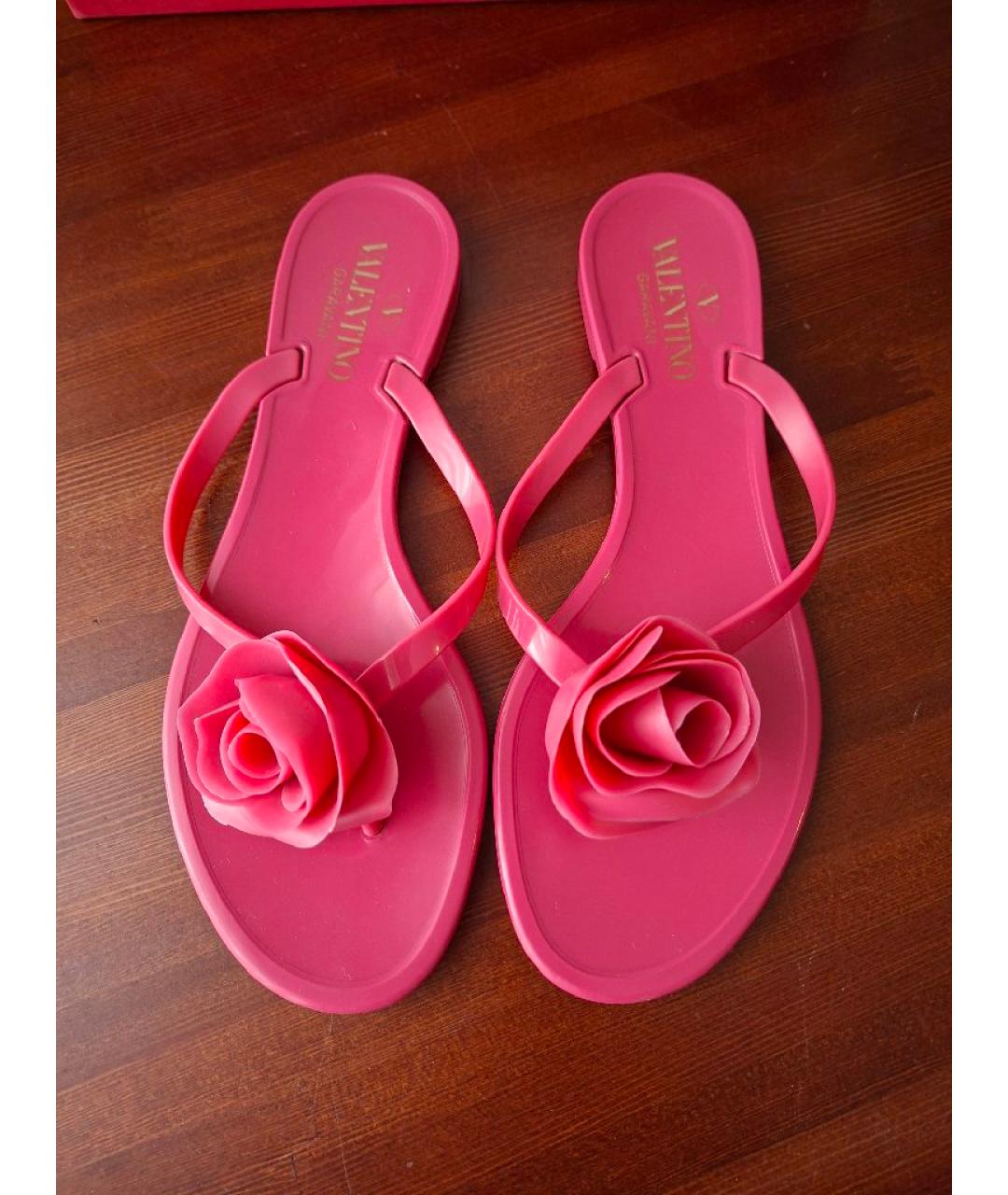 VALENTINO Розовые шлепанцы, фото 2