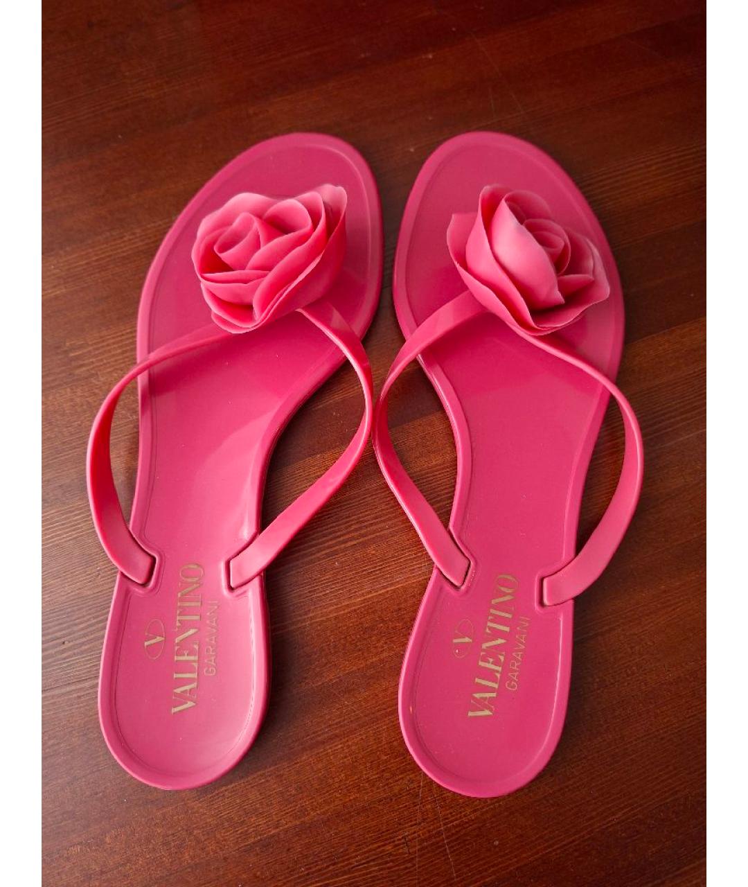VALENTINO Розовые шлепанцы, фото 3