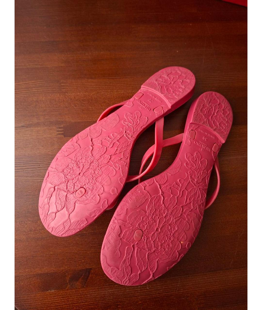 VALENTINO Розовые шлепанцы, фото 4