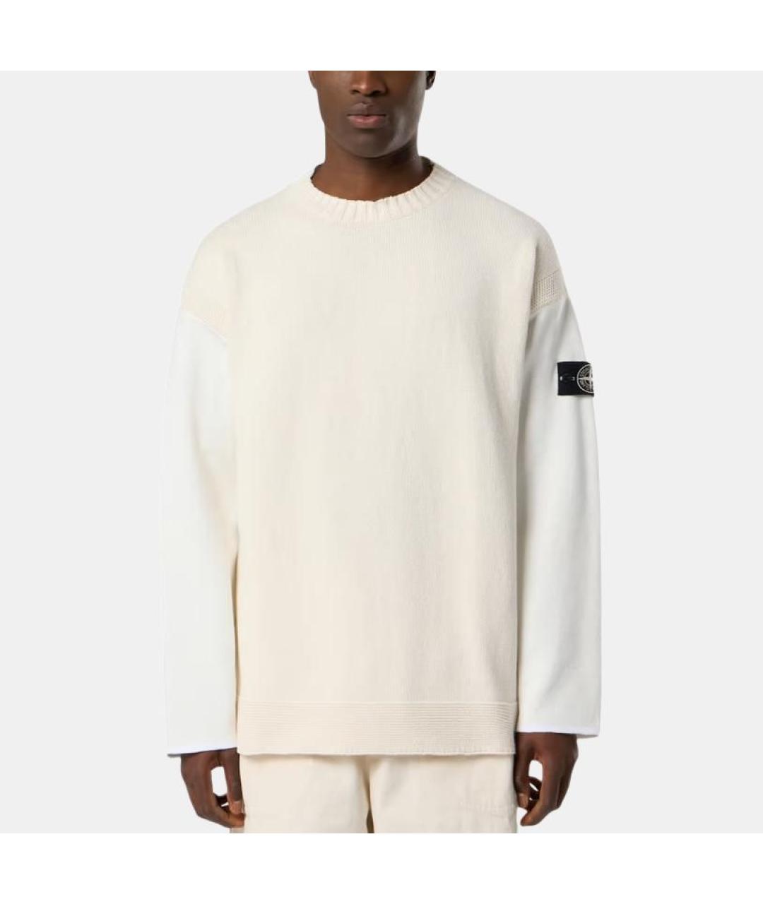 STONE ISLAND Белый джемпер / свитер, фото 3