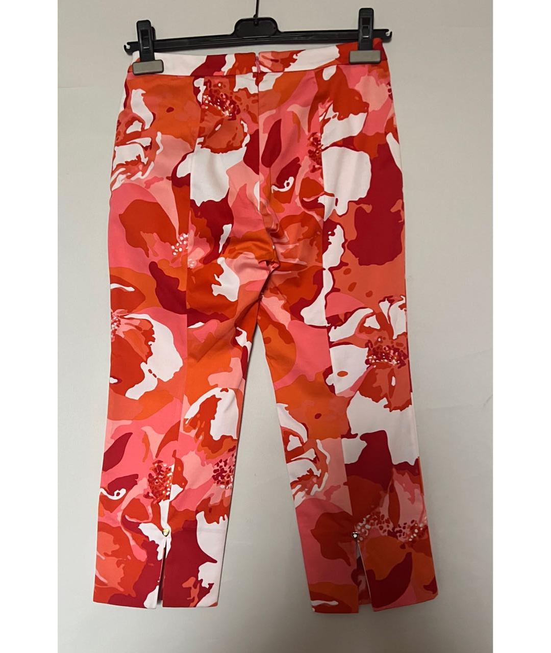 BLUMARINE Оранжевое хлопко-эластановые капри, фото 2