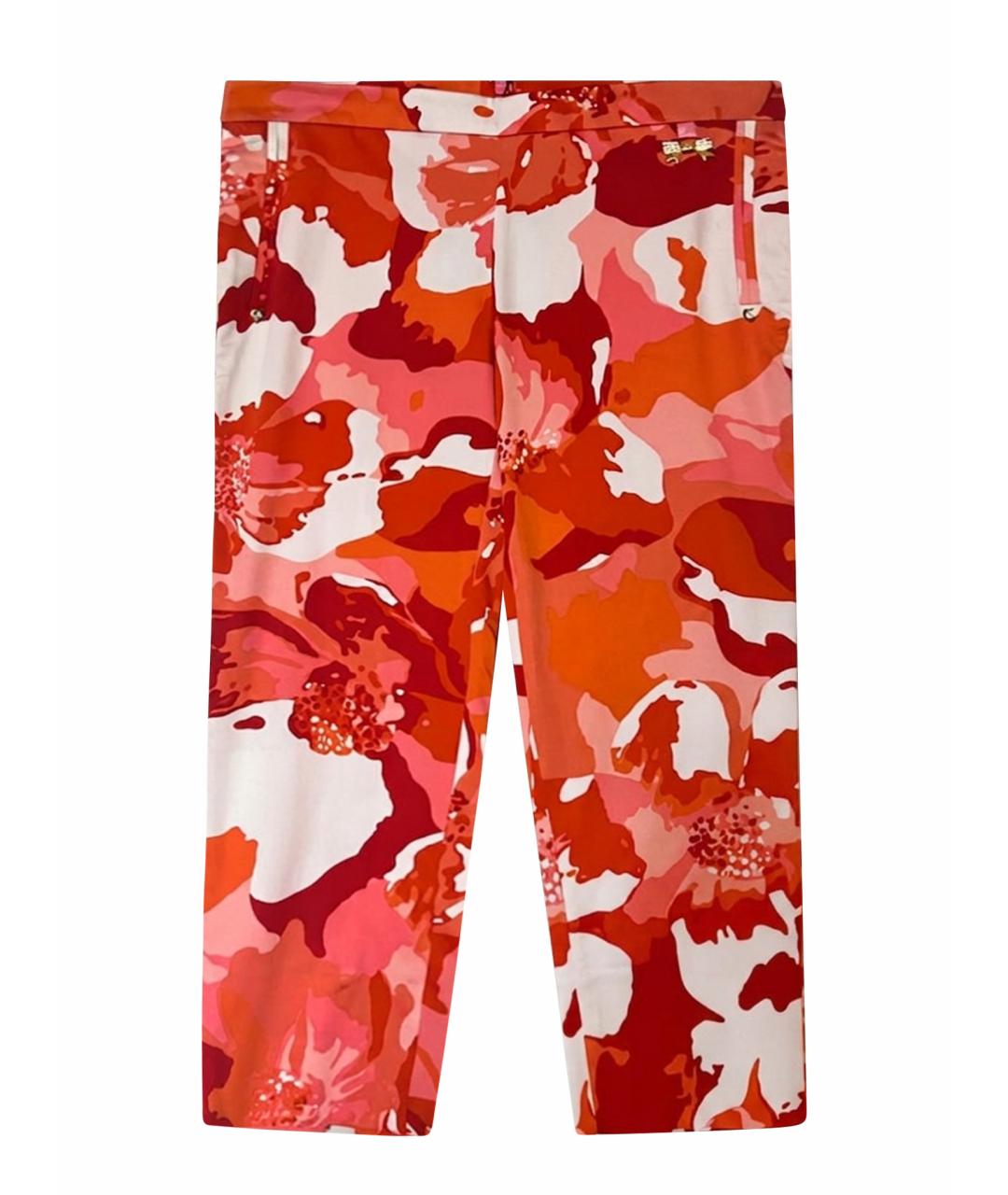 BLUMARINE Оранжевое хлопко-эластановые капри, фото 1