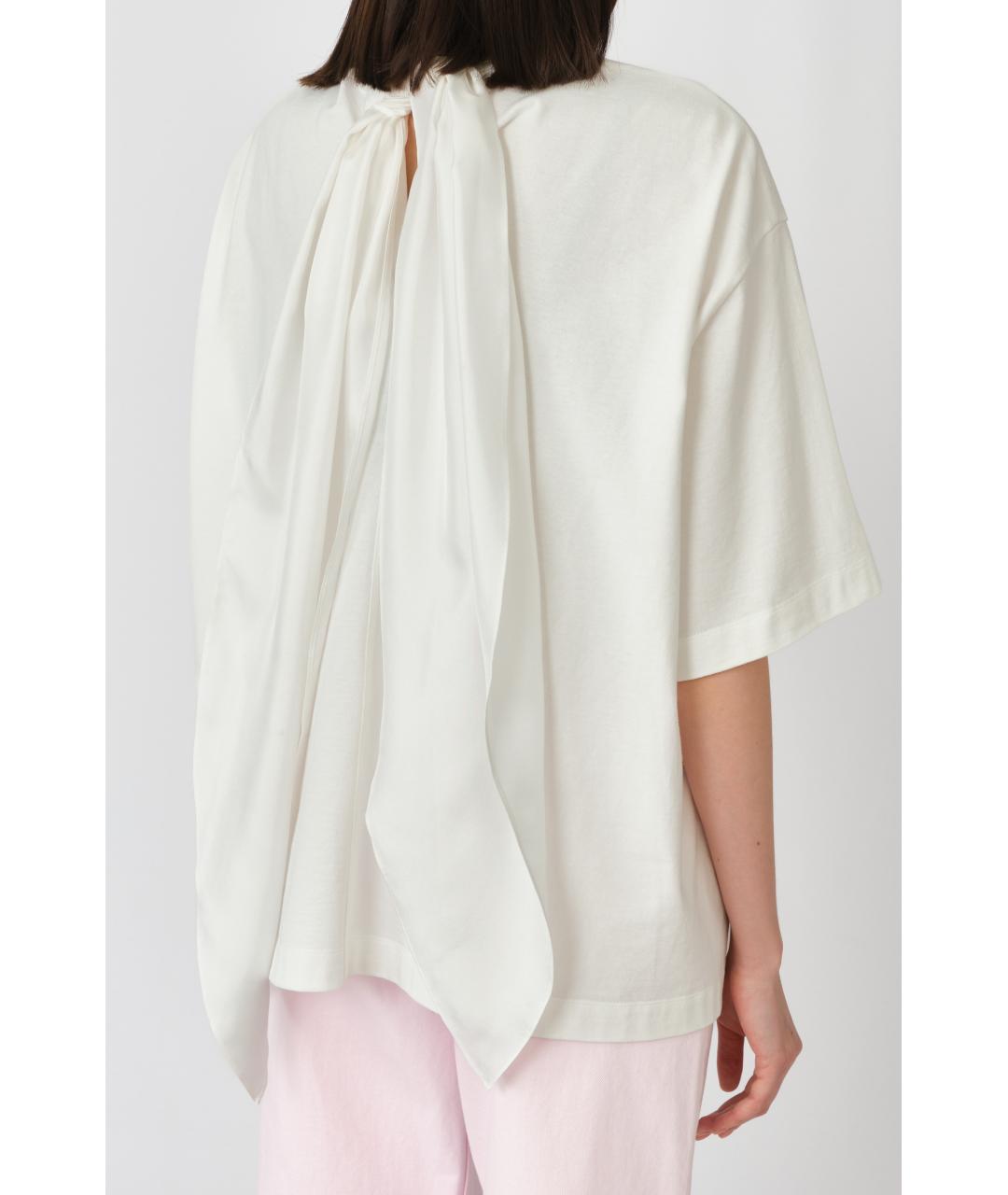Carven Белая хлопковая футболка, фото 3