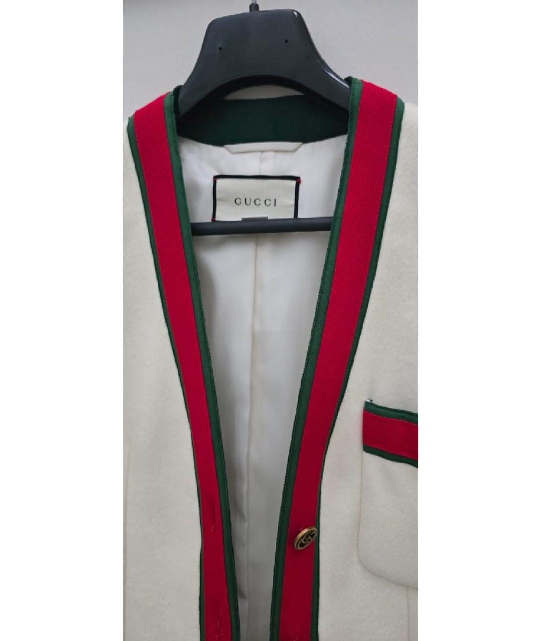 GUCCI Белое пальто, фото 3
