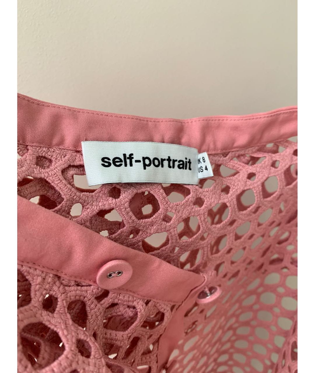 SELF-PORTRAIT Розовая хлопковая блузы, фото 3