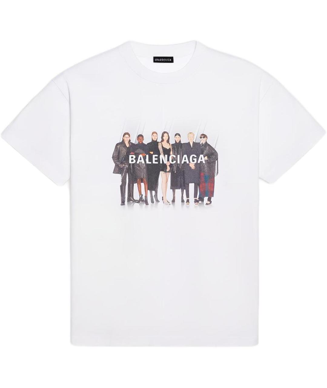 BALENCIAGA Белая футболка, фото 1