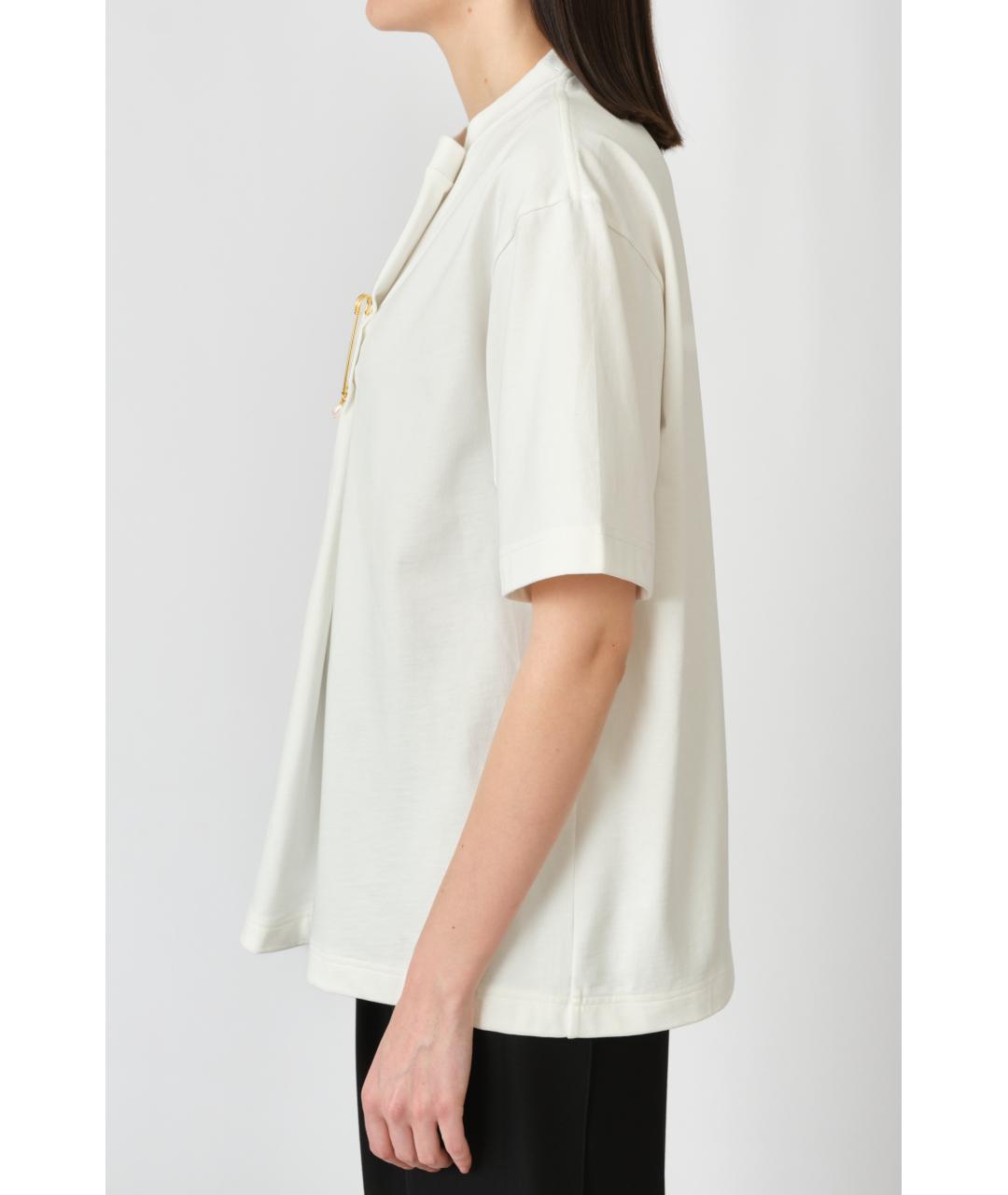 Carven Белая хлопковая футболка, фото 3