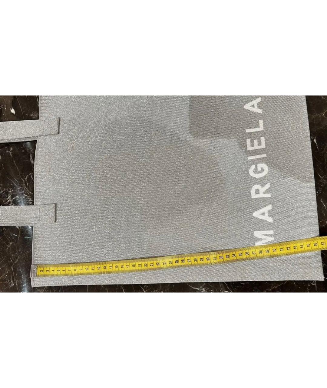 MM6 MAISON MARGIELA Серебряная сумка тоут, фото 4