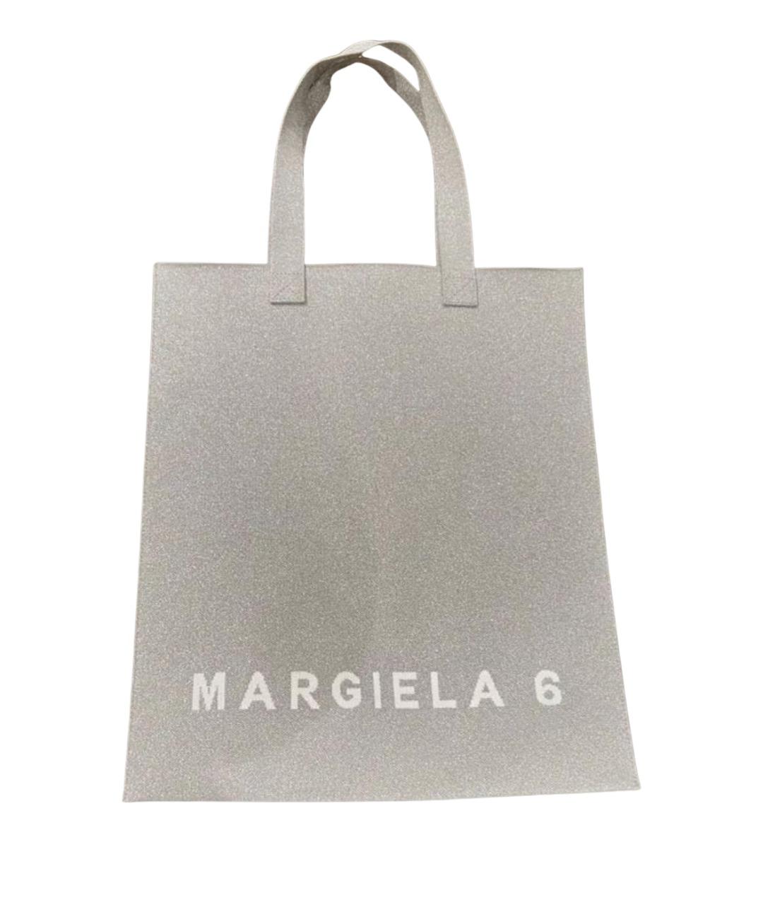 MM6 MAISON MARGIELA Серебряная сумка тоут, фото 1