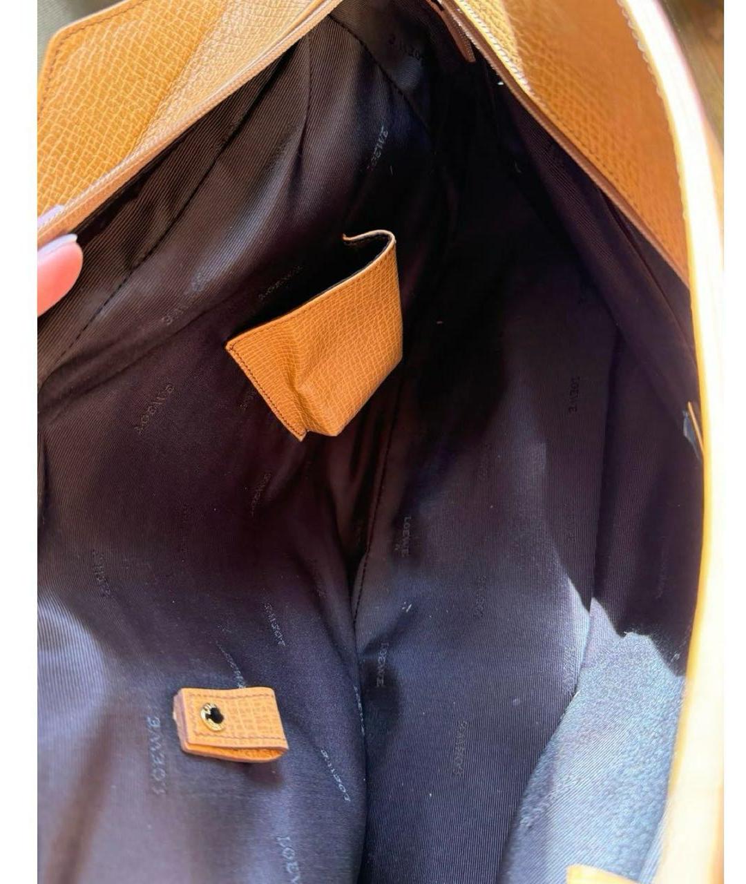 LOEWE Желтая кожаная сумка тоут, фото 4