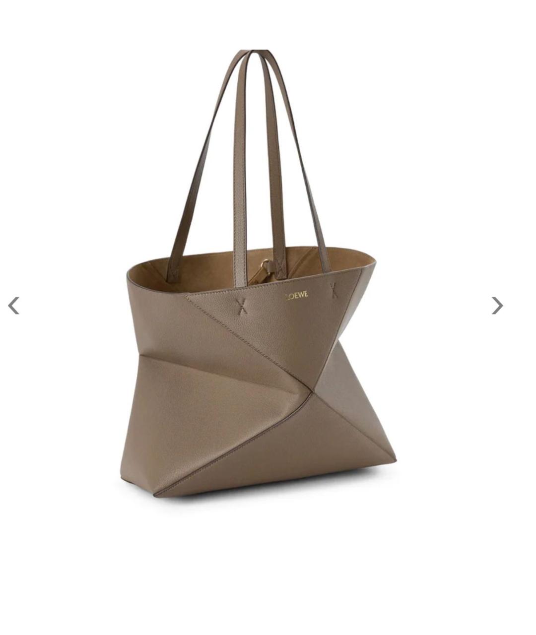 LOEWE Коричневая кожаная сумка тоут, фото 4