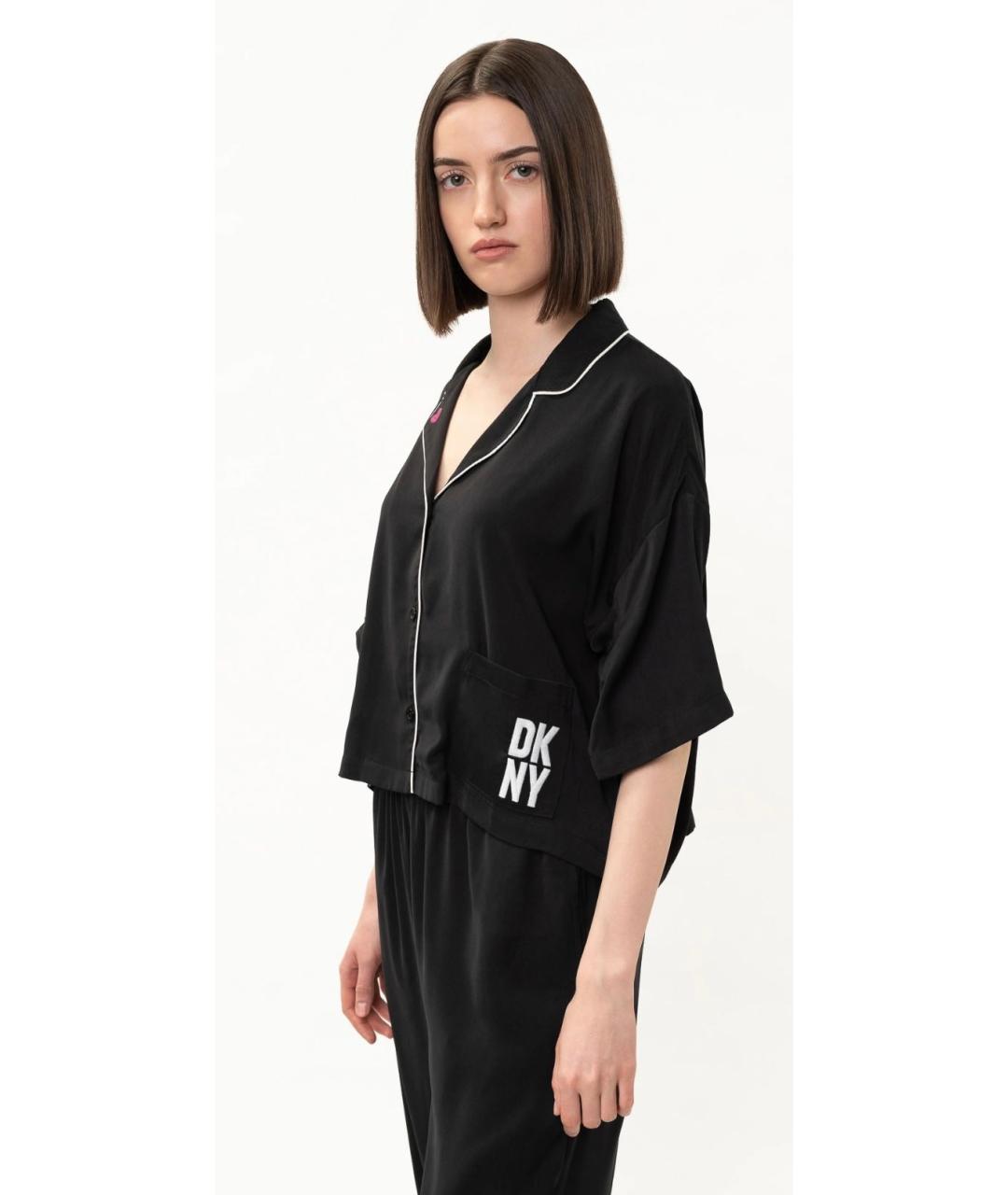 DKNY Черная полиэстеровая пижама, фото 8