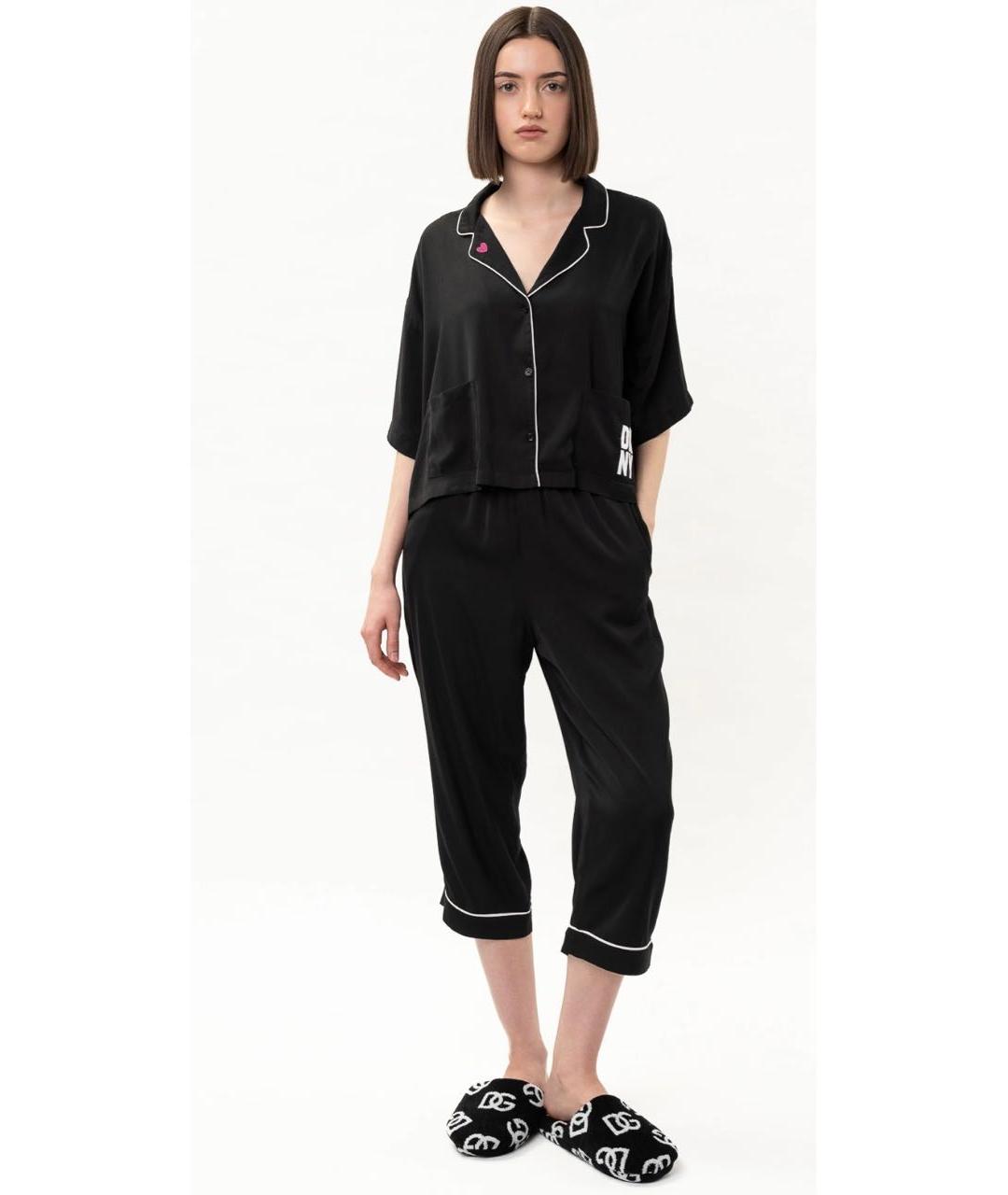 DKNY Черная полиэстеровая пижама, фото 6