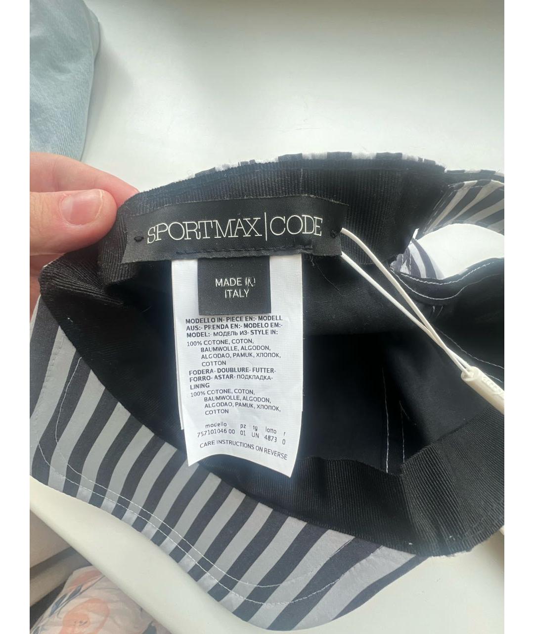 SPORTMAX Белая хлопковая кепка, фото 4