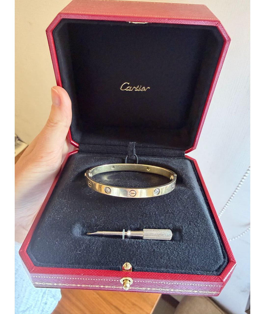 CARTIER Серебрянный браслет из белого золота, фото 4