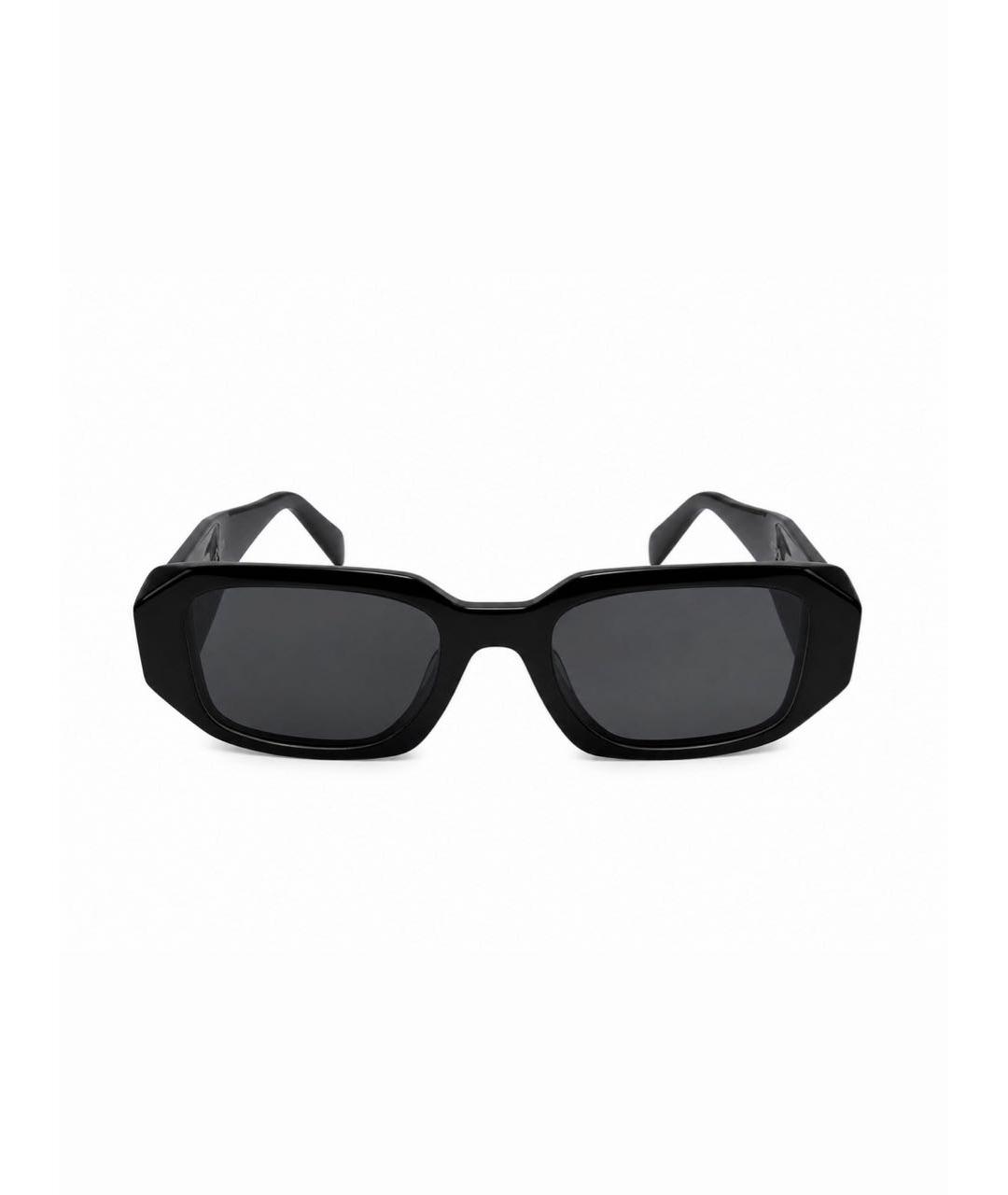 PRADA Черные пластиковые солнцезащитные очки, фото 1
