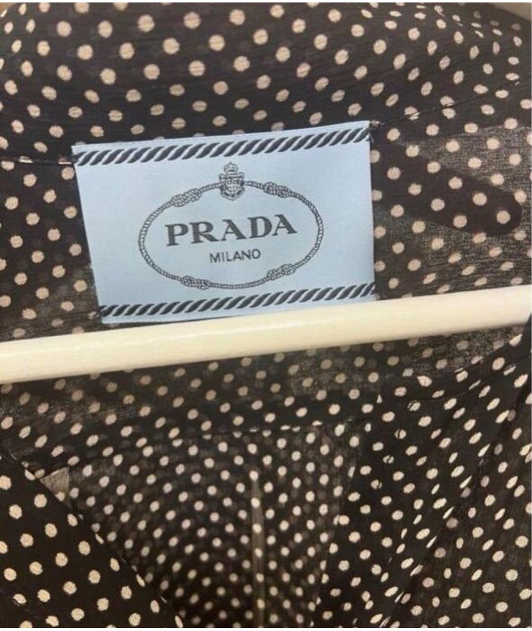 PRADA Черное шелковое повседневное платье, фото 6