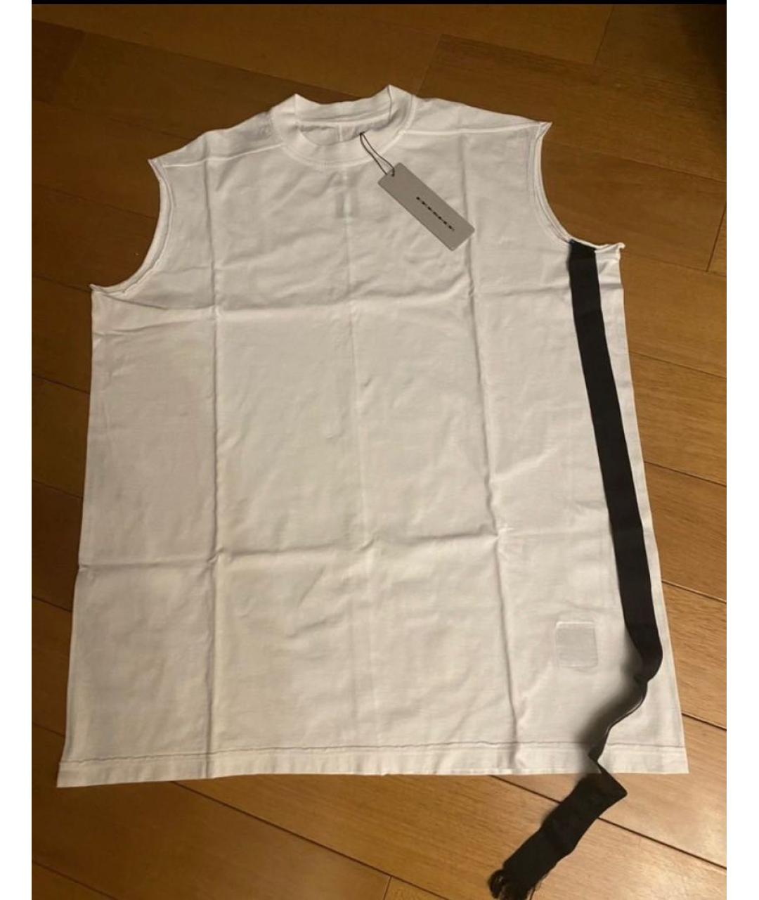RICK OWENS DRKSHDW Белая хлопковая футболка, фото 7