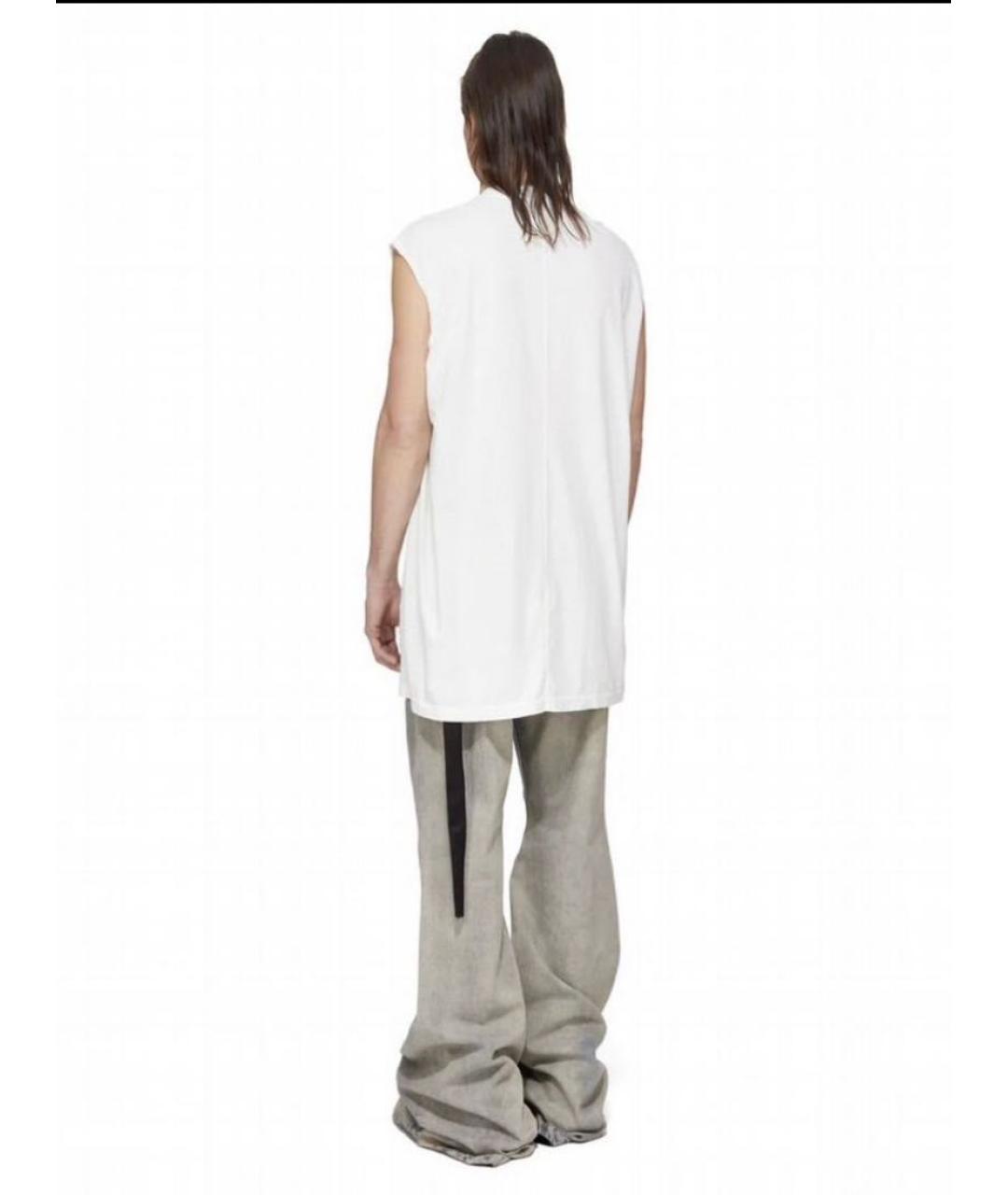 RICK OWENS DRKSHDW Белая хлопковая футболка, фото 3