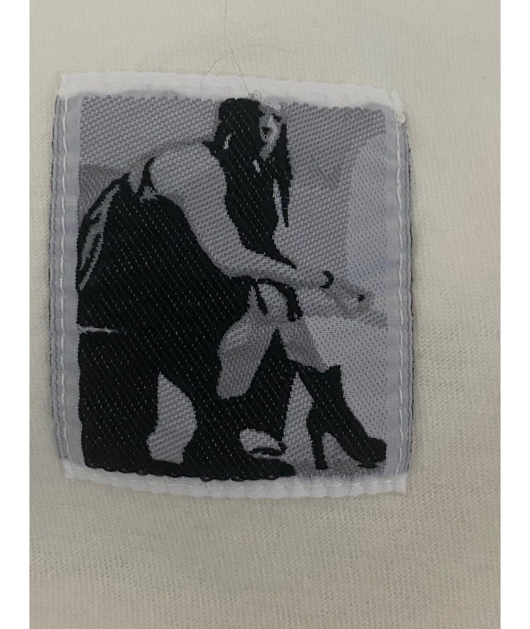 RICK OWENS DRKSHDW Белая хлопковая футболка, фото 4