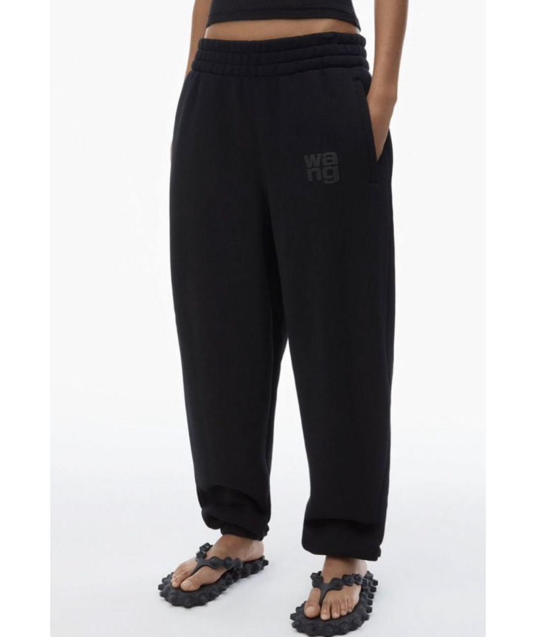 ALEXANDER WANG Черные хлопковые спортивные брюки и шорты, фото 8