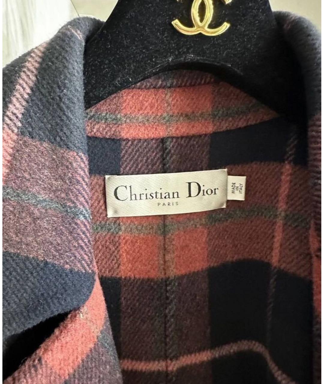 CHRISTIAN DIOR Мульти шерстяное пальто, фото 2