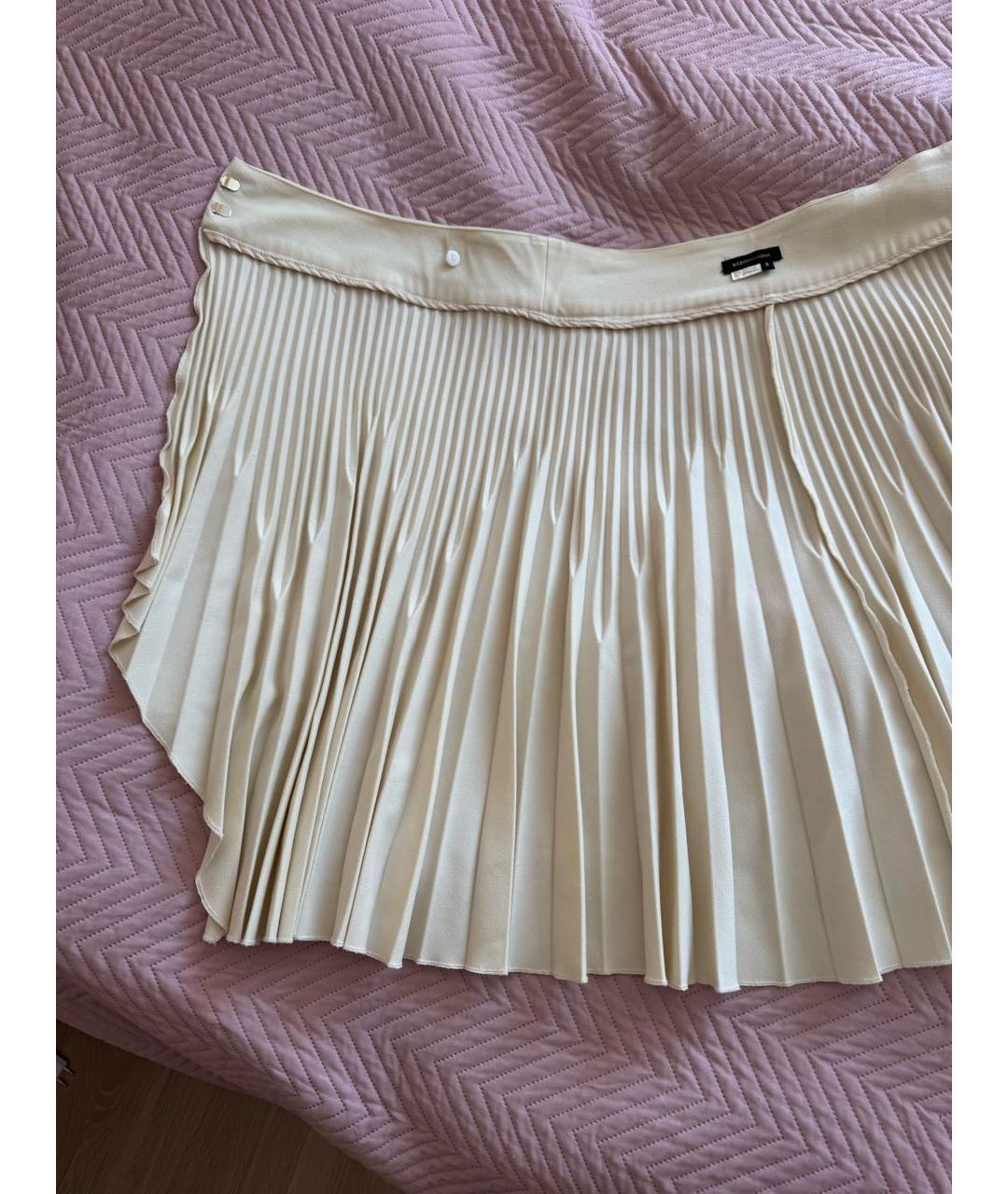 BCBG MAXAZRIA Бежевая хлопковая юбка миди, фото 5