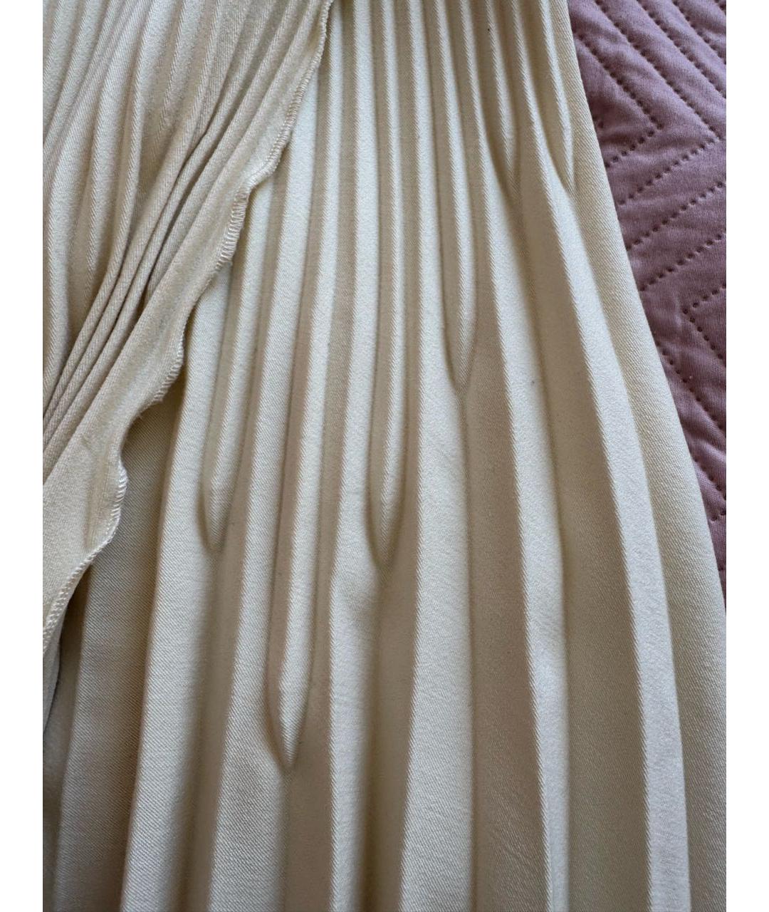 BCBG MAXAZRIA Бежевая хлопковая юбка миди, фото 8