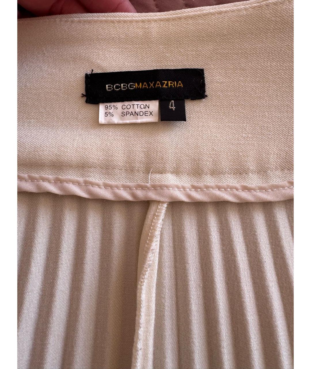 BCBG MAXAZRIA Бежевая хлопковая юбка миди, фото 7