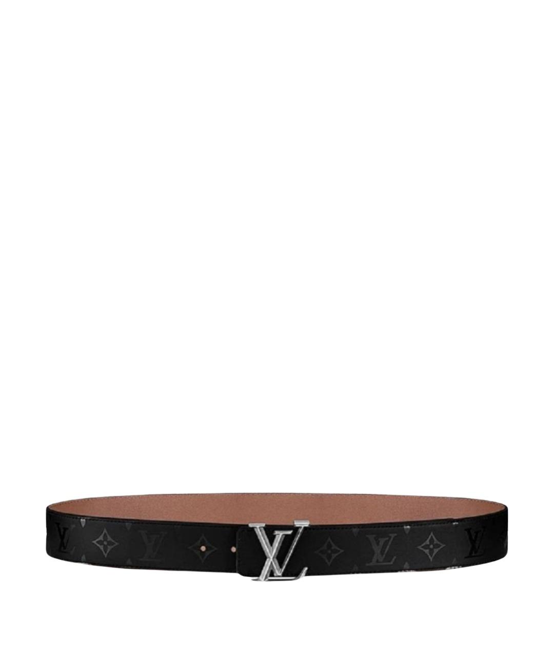 LOUIS VUITTON Черный кожаный ремень, фото 1