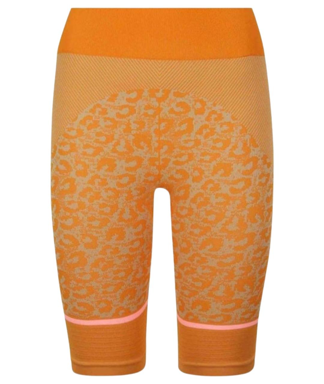ADIDAS BY STELLA MCCARTNEY Оранжевое хлопко-эластановые спортивные брюки и шорты, фото 1